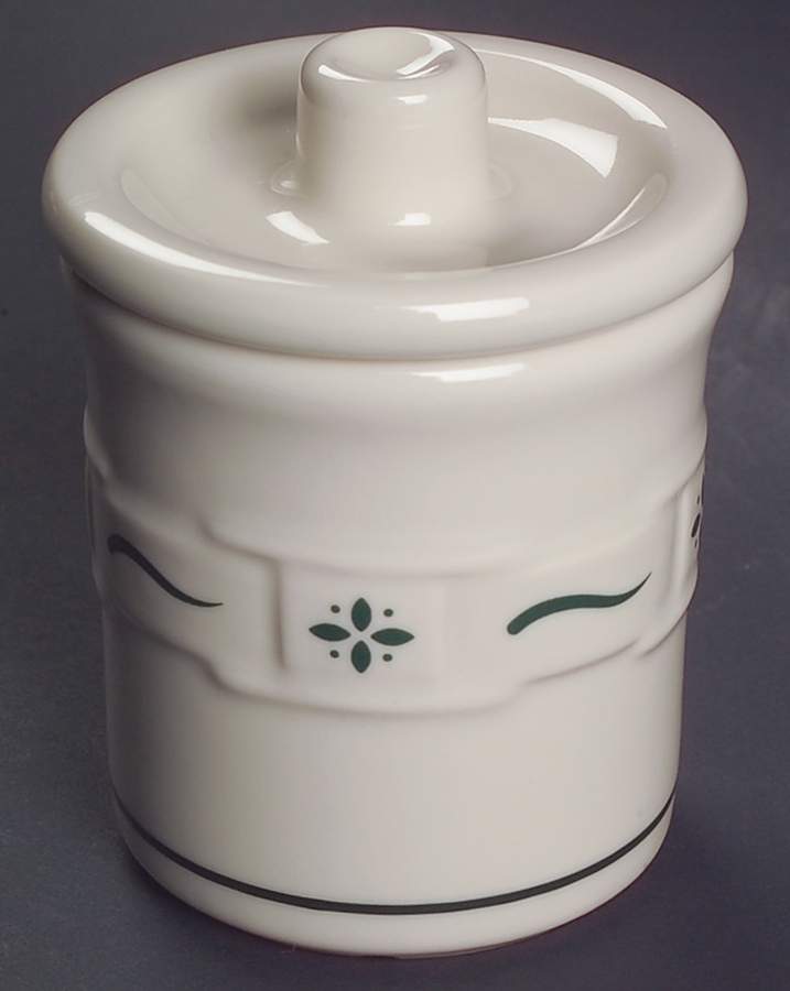 Woven Traditions Heritage Green Condiment Jar & Lid by Longaberger-1