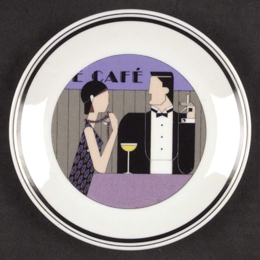 Roaring Twenties Bread & Butter Plate by Louis Lourioux-1