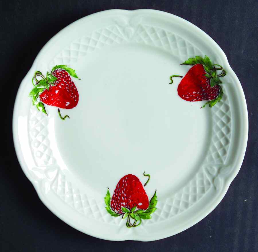 Strawberry Bread & Butter Plate by Louis Lourioux-1