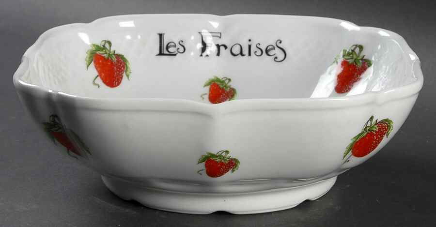 Strawberry 8" Square Vegetable Bowl by Louis Lourioux-1