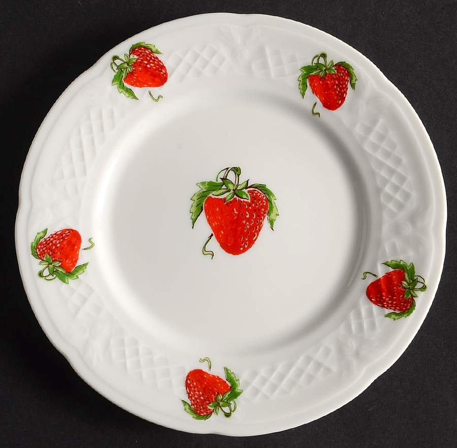 Strawberry Bread & Butter Plate by Louis Lourioux-1