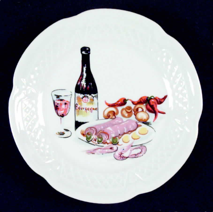 Wine & Cheese Canape Plate by Louis Lourioux-1