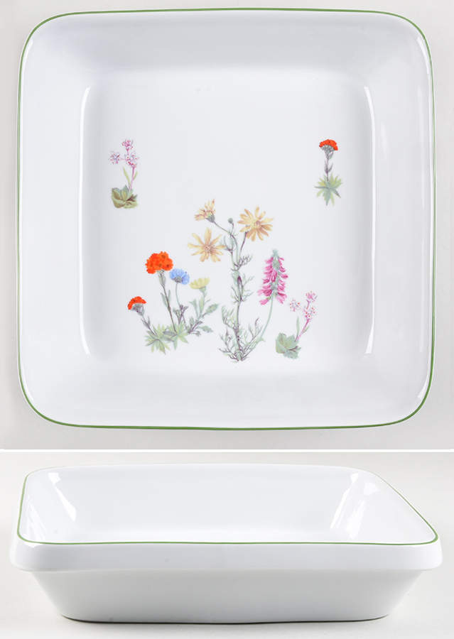 Wild Flower 9" Square Baker by Louis Lourioux-1