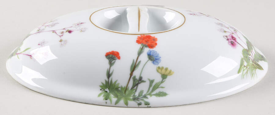 Wild Flower Lid for 2.5 Quart Oval Covered Casserole by Louis Lourioux-1