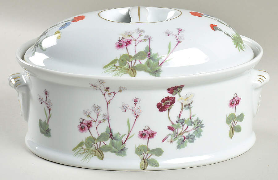 Wild Flower 2 Quart Oval Covered Casserole by Louis Lourioux-1