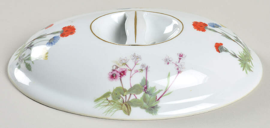 Wild Flower Lid for 2 Quart Oval Covered Casserole by Louis Lourioux-1