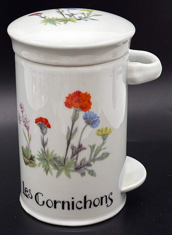 Wild Flower Pickle Jar & Lid by Louis Lourioux-1