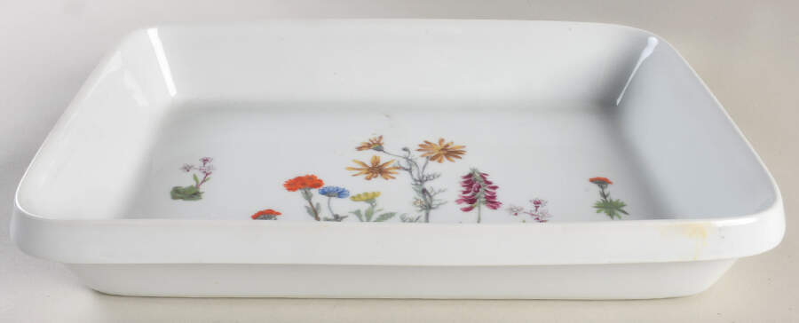 Wild Flower 13" Rectangular Baker by Louis Lourioux-1