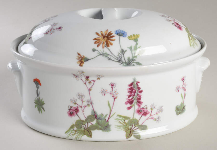 Wild Flower 2 Quart Oval Covered Casserole by Louis Lourioux-1