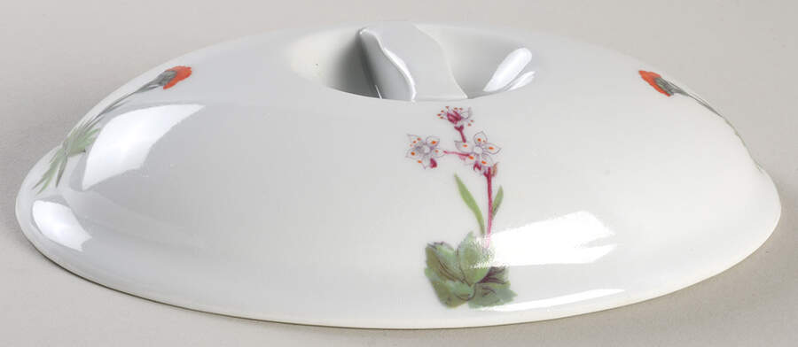 Wild Flower Lid for 1 Qt Oval Casserole by Louis Lourioux-1