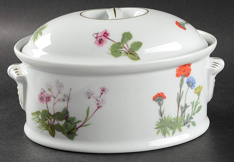 Wild Flower 1 Quart Oval Covered Casserole by Louis Lourioux-1