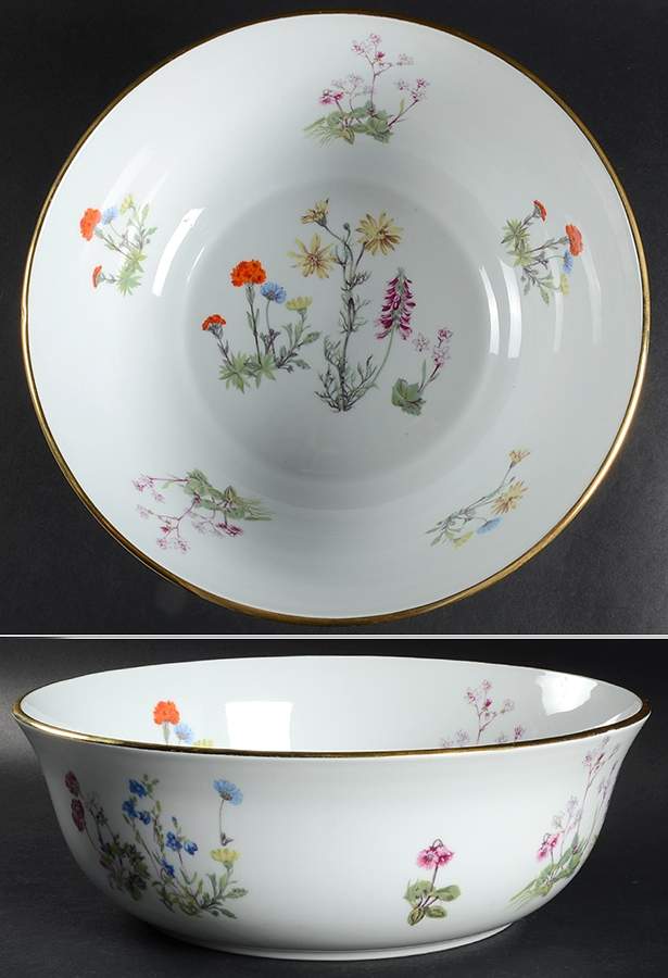 Wild Flower 12" Large Salad Serving Bowl by Louis Lourioux-1