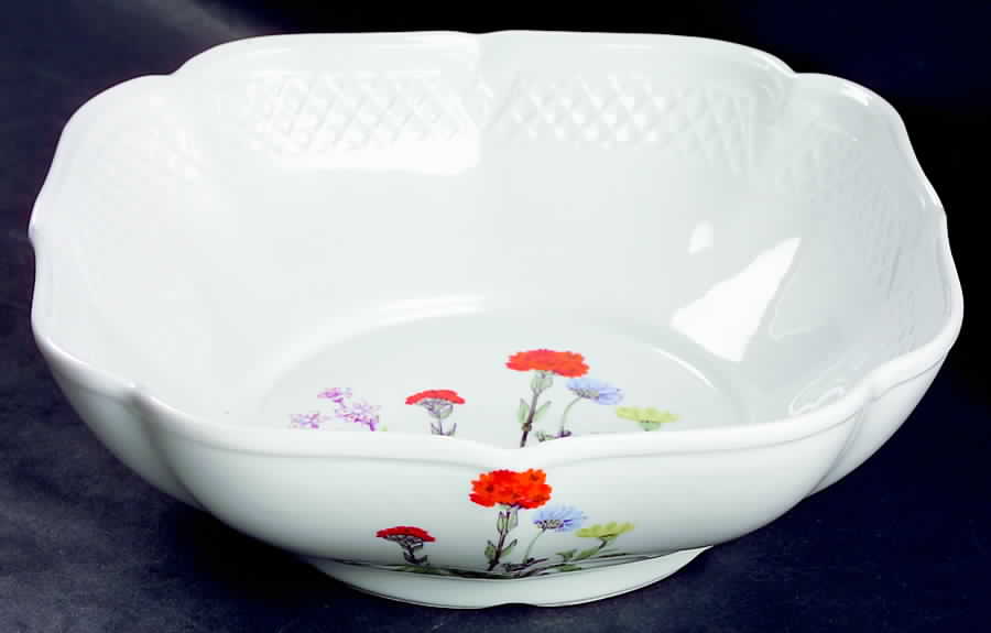 Wild Flower 8" Square Vegetable Bowl by Louis Lourioux-1