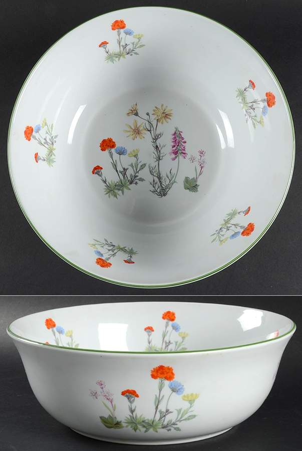Wild Flower 12" Large Salad Serving Bowl by Louis Lourioux-1