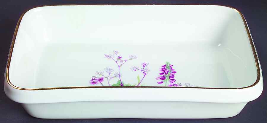 Wild Flower 9" Rectangular Baker by Louis Lourioux-1