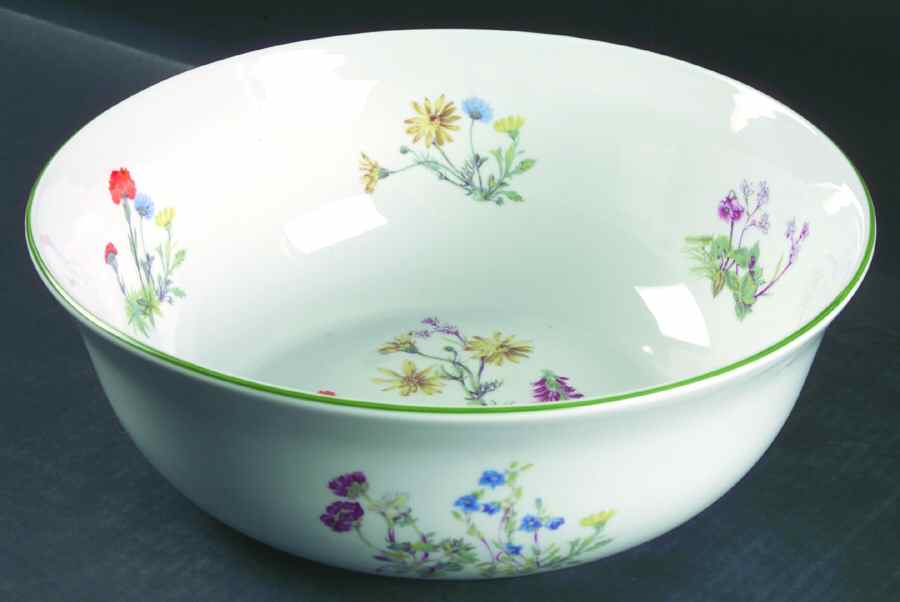 Wild Flower 12" Large Salad Serving Bowl by Louis Lourioux-1