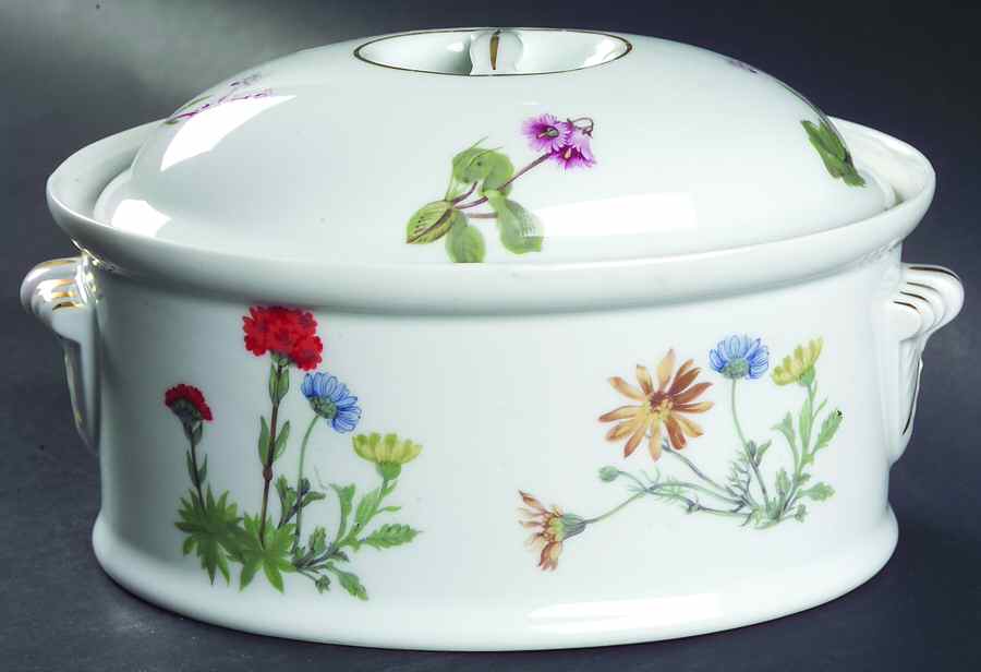 Wild Flower 1 Quart Oval Covered Casserole by Louis Lourioux-1