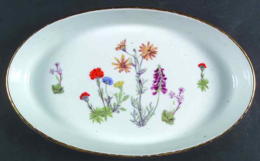 Wild Flower 13" Oval Baker by Louis Lourioux-1