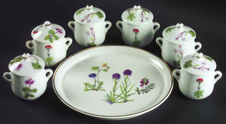 Wild Flower Pot De Creme Set (Tray with 6 Pots) by Louis Lourioux-1