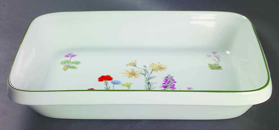 Wild Flower 11" Rectangular Baker by Louis Lourioux-1