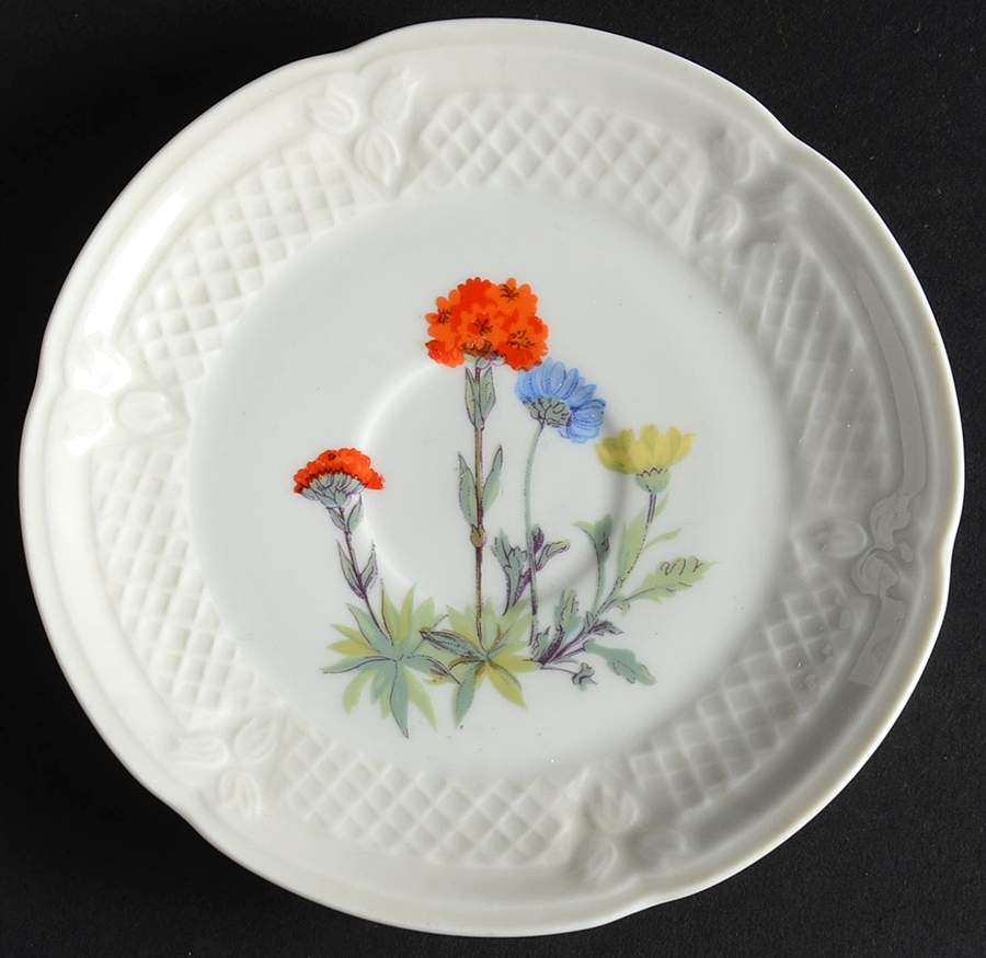 Wild Flower Saucer for Flat Demitasse Cup by Louis Lourioux-1
