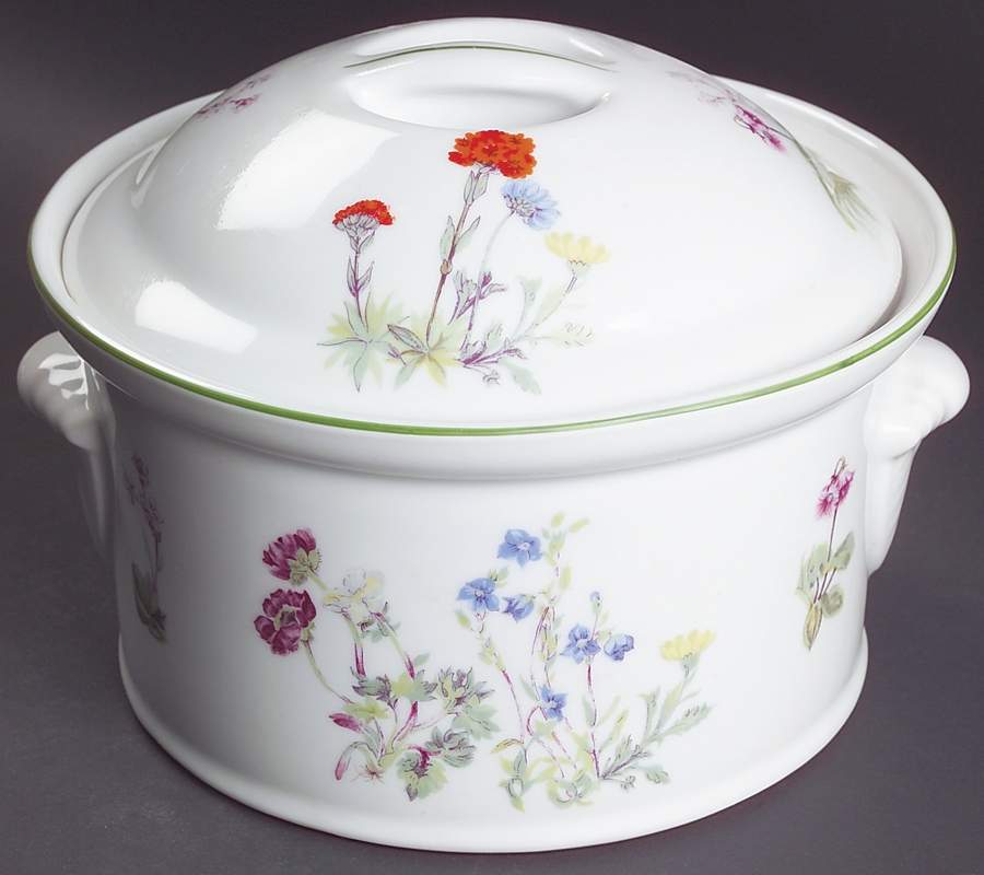 Wild Flower 2 Qt Round Covered Casserole by Louis Lourioux-1