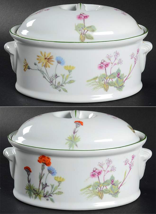 Wild Flower 1 Qt Oval Covered Casserole by Louis Lourioux-1