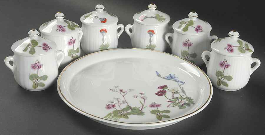 Wild Flower Pot De Creme Set (Tray with 6 Pots) by Louis Lourioux-1