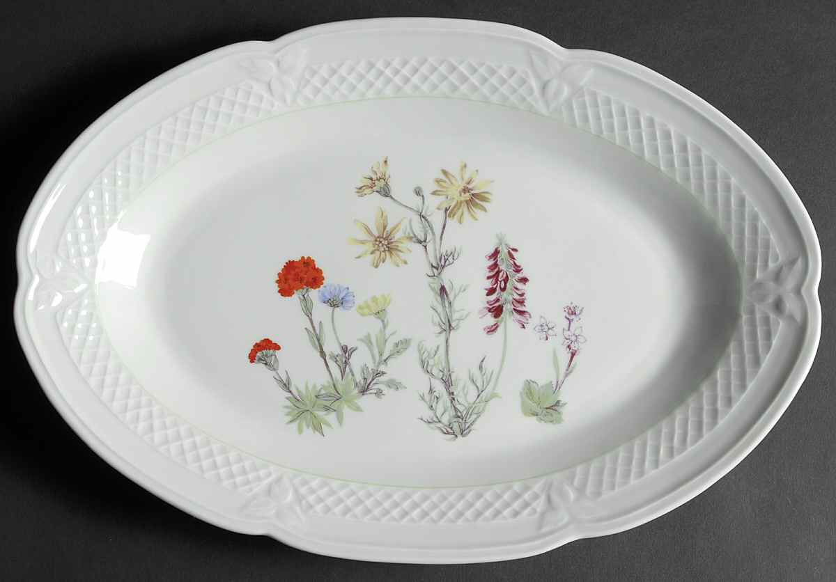 Wild Flower 14" Oval Serving Platter by Louis Lourioux-1