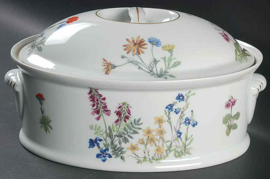 Wild Flower 2.5 Quart Oval Covered Casserole by Louis Lourioux-1