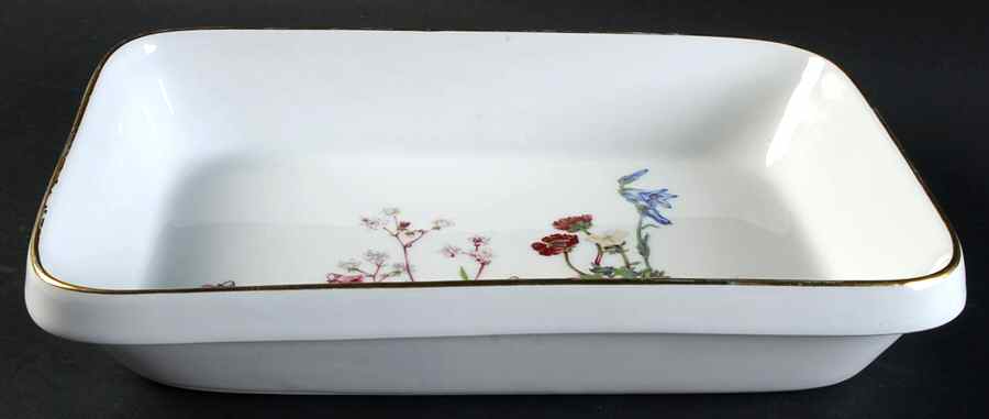 Wild Flower 11" Rectangular Baker by Louis Lourioux-1