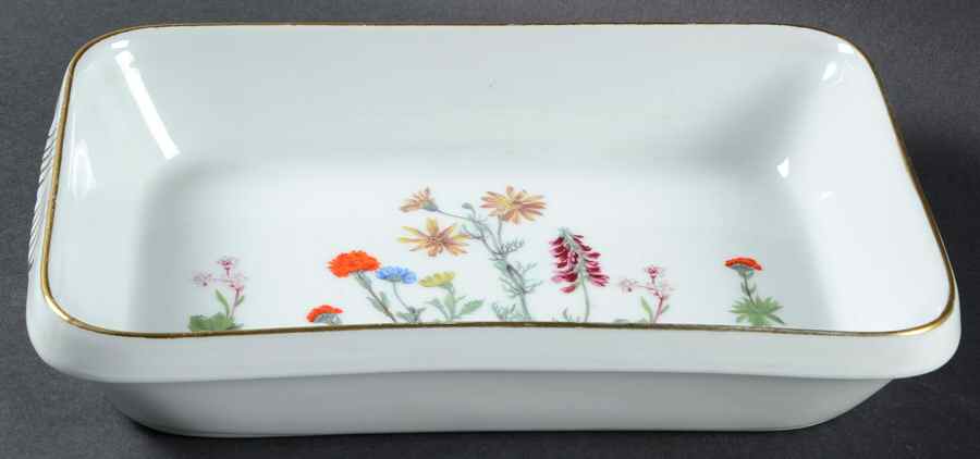 Wild Flower 11" Rectangular Baker by Louis Lourioux-1