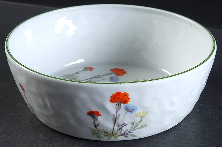Wild Flower 8" Round Vegetable Bowl by Louis Lourioux-1