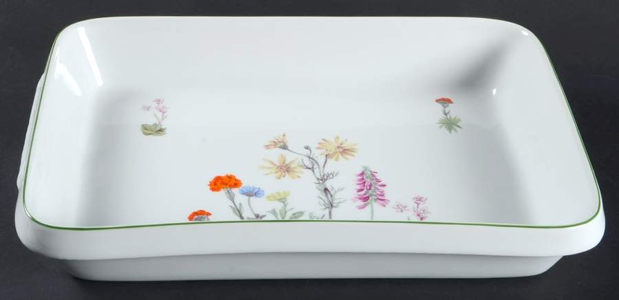 Wild Flower 13" Rectangular Baker by Louis Lourioux-1