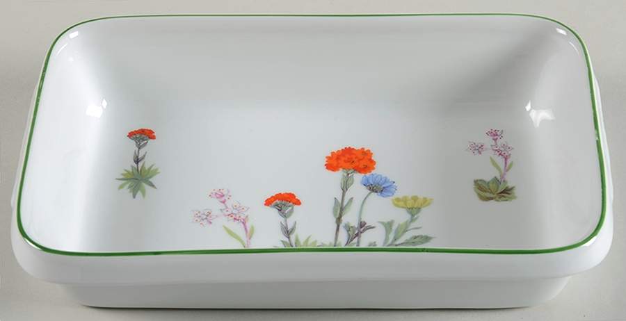 Wild Flower 9" Rectangular Baker by Louis Lourioux-1