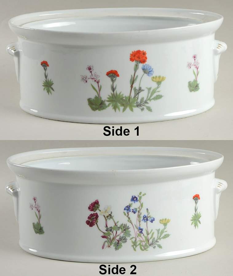 Wild Flower 3 Qt Oval Covered Casserole No Lid by Louis Lourioux-1