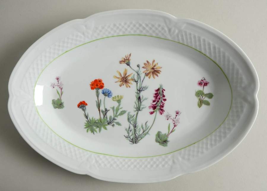 Wild Flower 13" Oval Serving Platter by Louis Lourioux-1