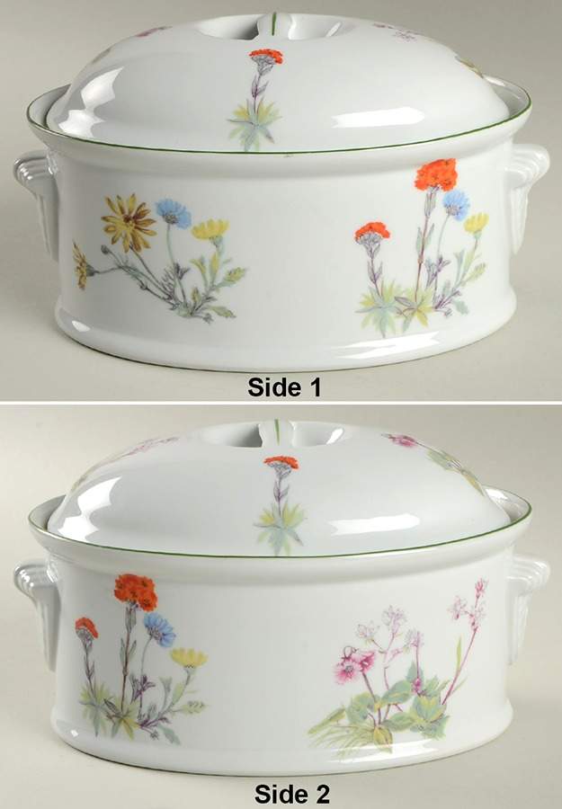 Wild Flower 1 Qt Oval Covered Casserole by Louis Lourioux-1