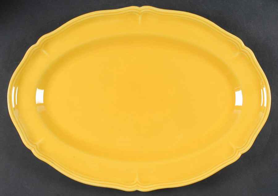 Argent Yellow 16" Oval Serving Platter by Longchamp-1
