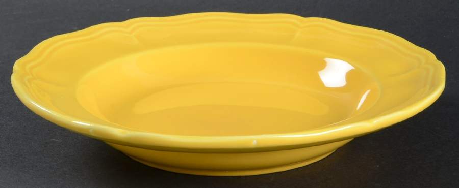 Argent Yellow Rim Soup Bowl by Longchamp-1