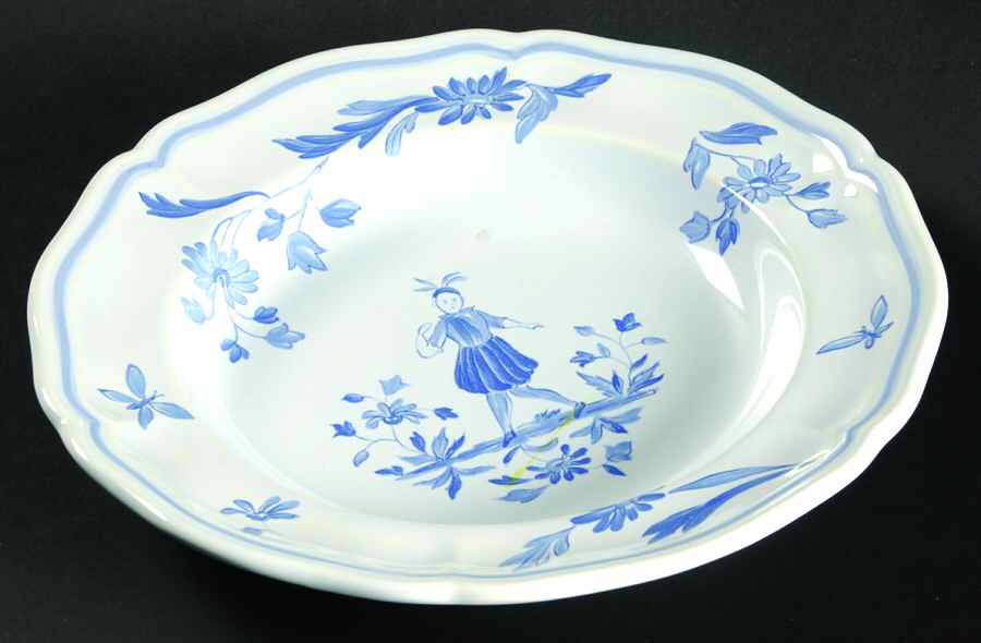 Blue Moustiers Rim Soup Bowl by Longchamp-1