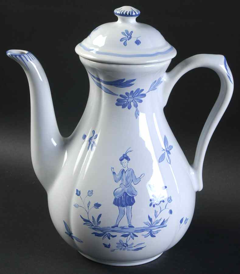 Blue Moustiers Coffee Pot & Lid by Longchamp-1