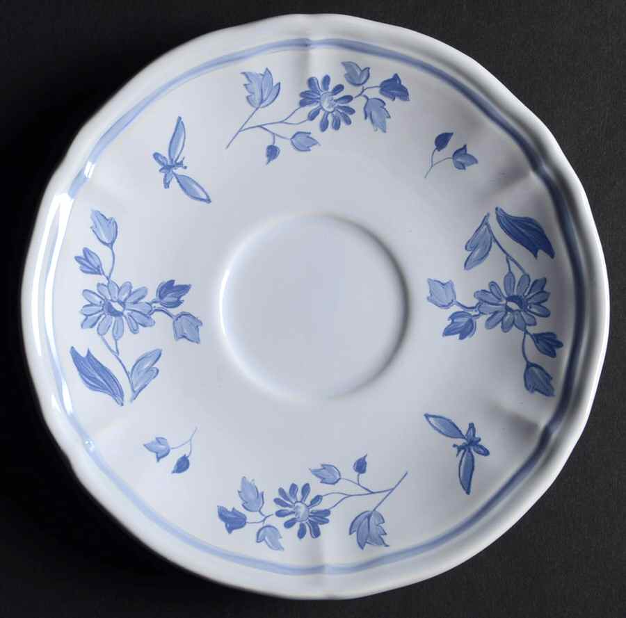 Blue Moustiers Saucer by Longchamp-1