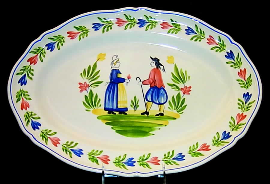 Brittany 16" Oval Serving Platter by Longchamp-1