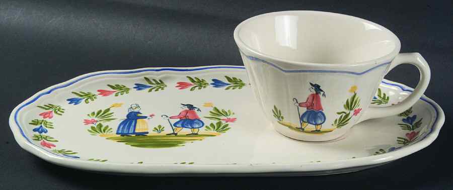 Brittany Snack Plate & Cup Set by Longchamp-1