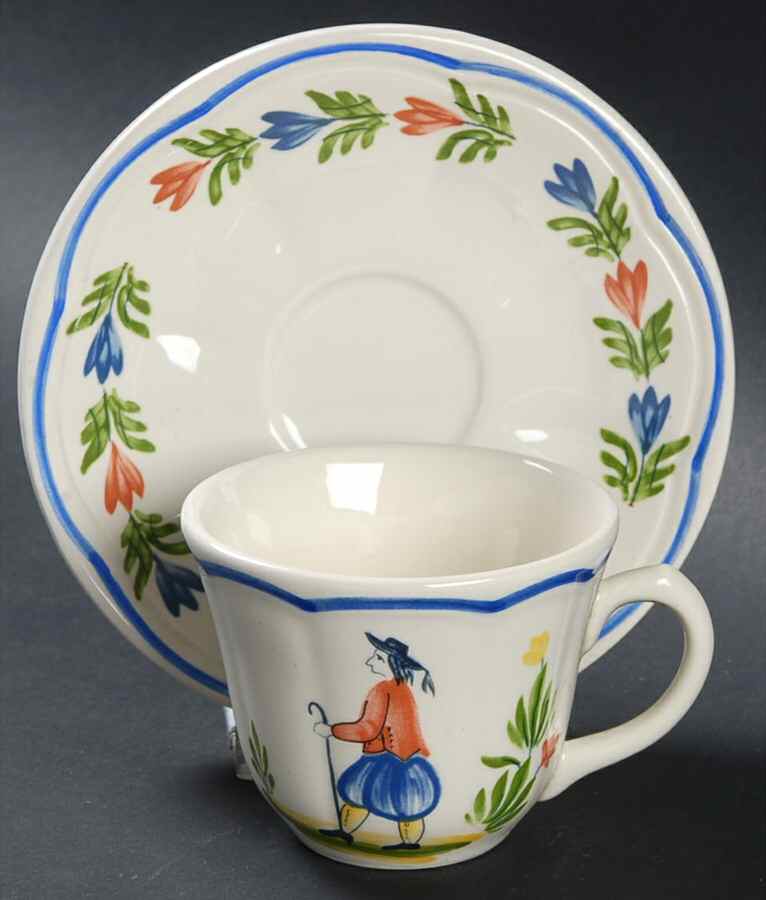 Brittany Flat Demitasse Cup & Saucer Set by Longchamp-1