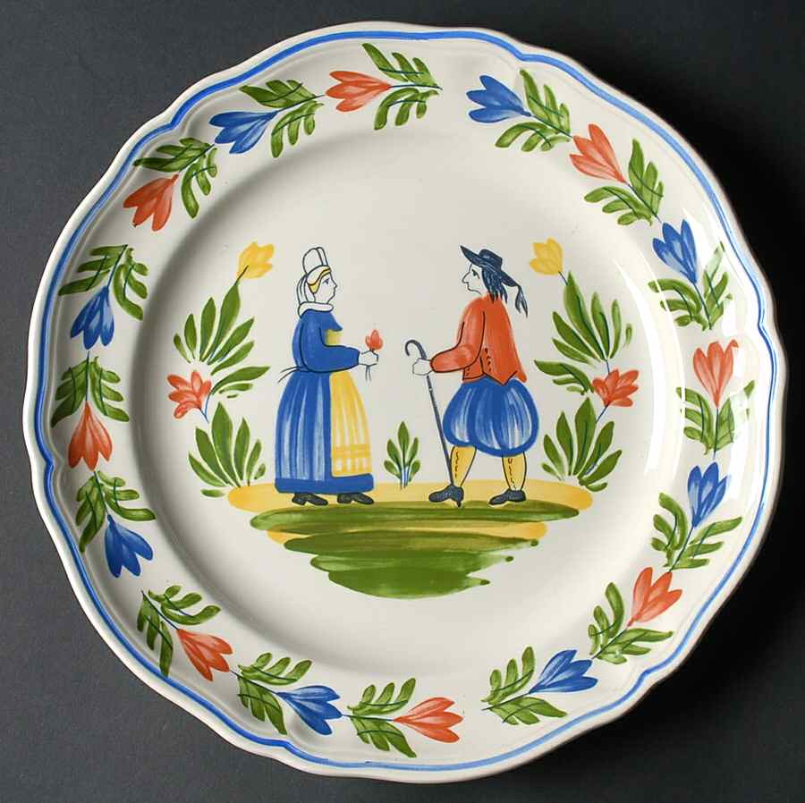 Brittany 11" Chop Plate (Round Platter) by Longchamp-1