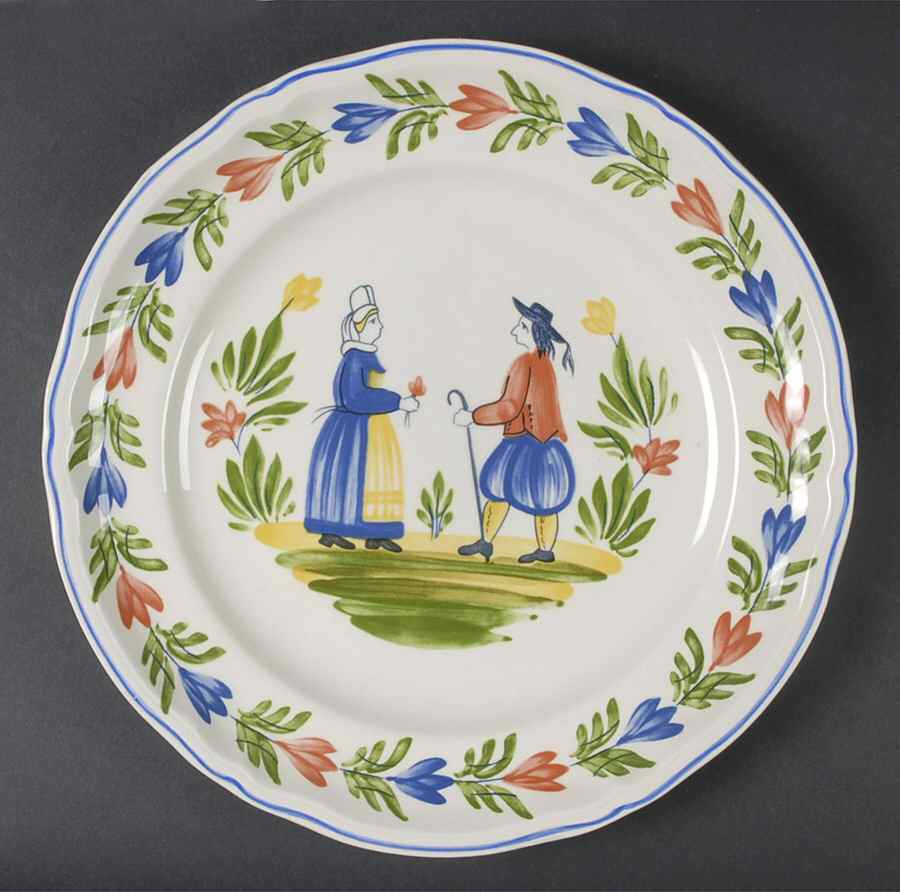 Brittany 12" Chop Plate (Round Platter) by Longchamp-1