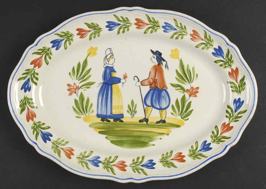Brittany 13" Oval Serving Platter by Longchamp-1