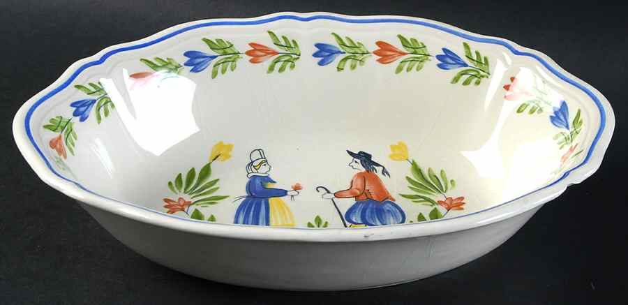 Brittany 9" Oval Vegetable Bowl by Longchamp-1